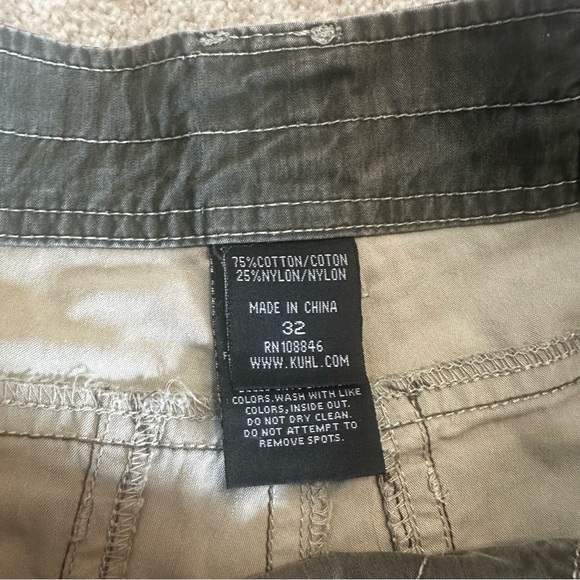 KÜHL Men’s Outdoor Hiking Shorts Size 32 Green Cotton Nylon - Picture 7 of 12